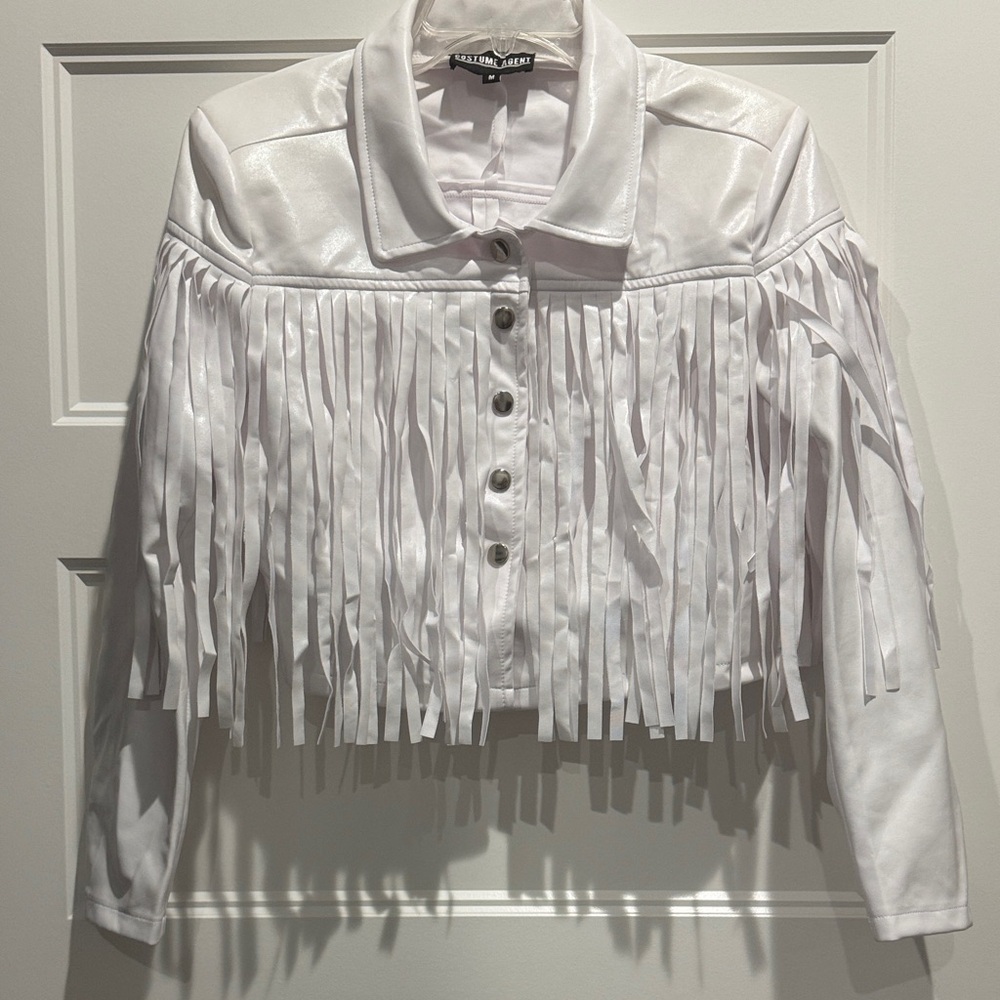 Sloane Peterson White Fringe Jacket